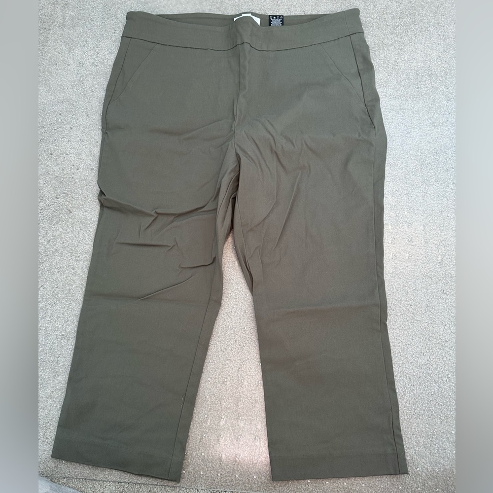 Crop dress pants pull on